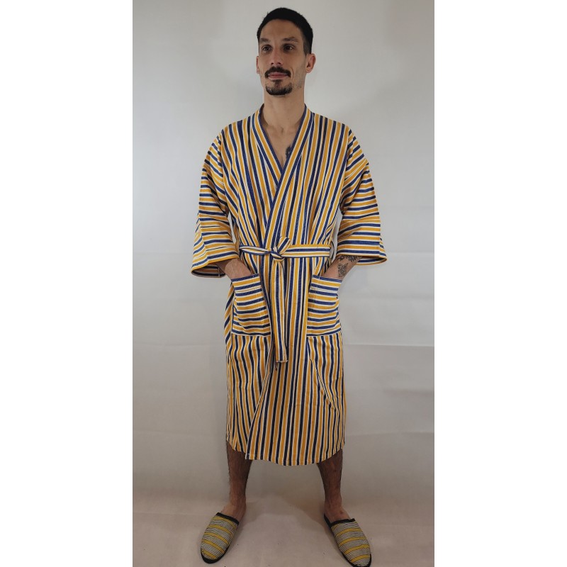 Kimono artisanal en tissu tissé de Burkina | L’Atelier D’Assi