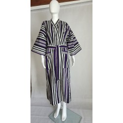 Kimono artisanal en tissu tissé de Burkina | L’Atelier D’Assi