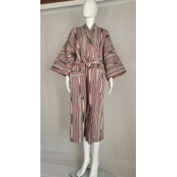 Kimono artisanal en tissu tissé de Burkina | L’Atelier D’Assi