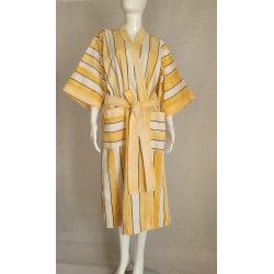Kimono artisanal en tissu tissé de Burkina | L’Atelier D’Assi