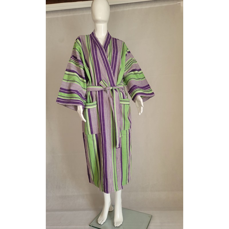 Kimono artisanal en tissu tissé de Burkina | L’Atelier D’Assi
