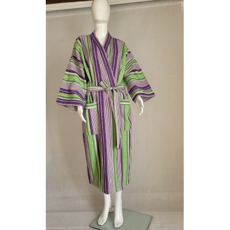 Kimono artisanal en tissu tissé de Burkina | L’Atelier D’Assi