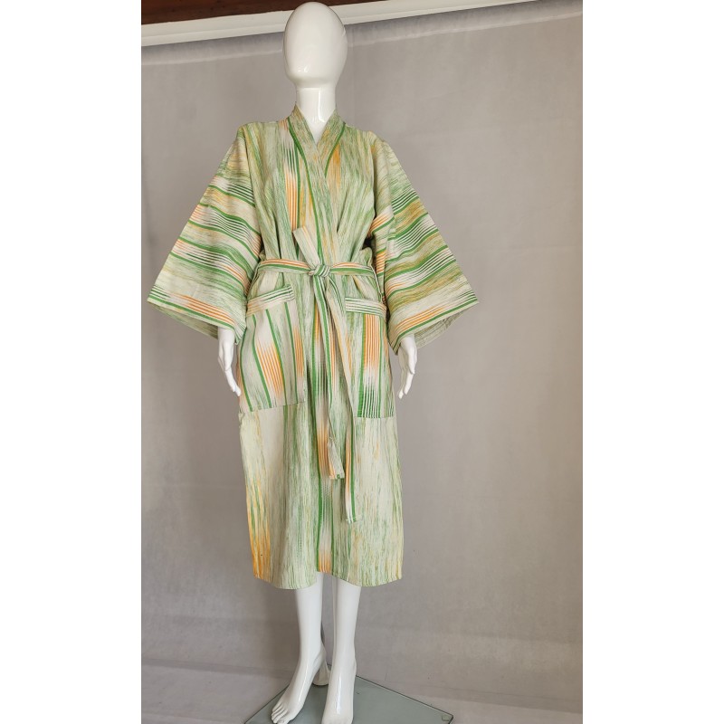Kimono artisanal en tissu tissé de Burkina | L’Atelier D’Assi