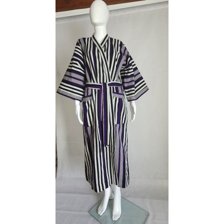 Kimono artisanal en tissu tissé de Burkina | L’Atelier D’Assi