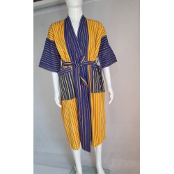Kimono artisanal en tissu tissé de Burkina | L’Atelier D’Assi
