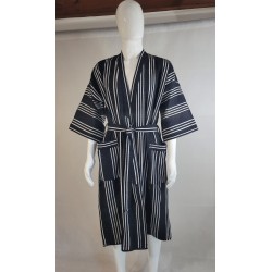 Kimono artisanal en tissu tissé de Burkina | L’Atelier D’Assi