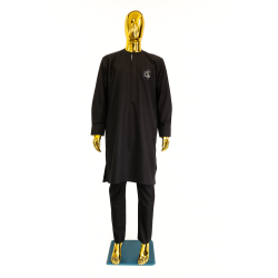 Black Men’s Tunic with Embroidery | L’Atelier D’Assi