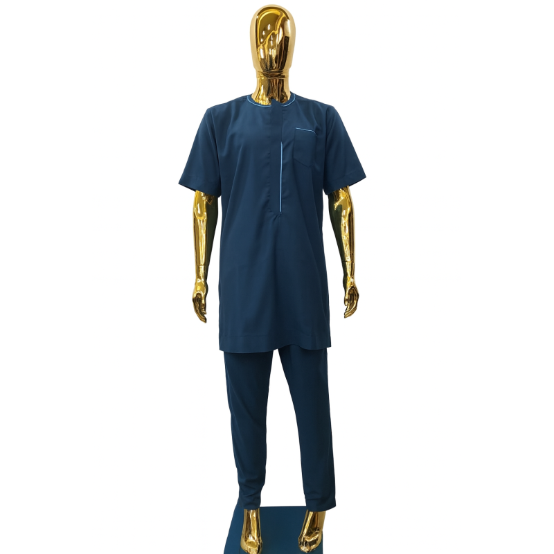 Tenue Macky Sall Bleu Roi – Ensemble Africain Homme | Atelier D’ASSI