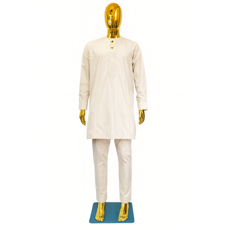 Tenue Macky Sall Blanc Cassé / Écru | L’Atelier D’Assi