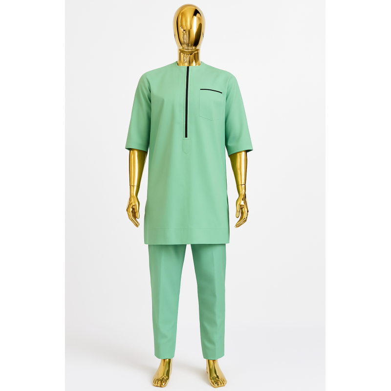 Tenue Macky Sall Vert Menthe | L’Atelier D’Assi