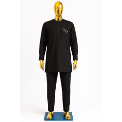 Timeless Black Men’s Outfit – Elegant African Wear | A.D’Assi