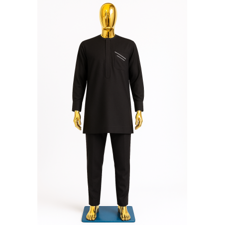 Tenue Macky Sall Noir | L’Atelier D’Assi