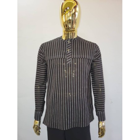 Chemises Africaines Homme Manches Longues – Signature | Atelier D’Assi