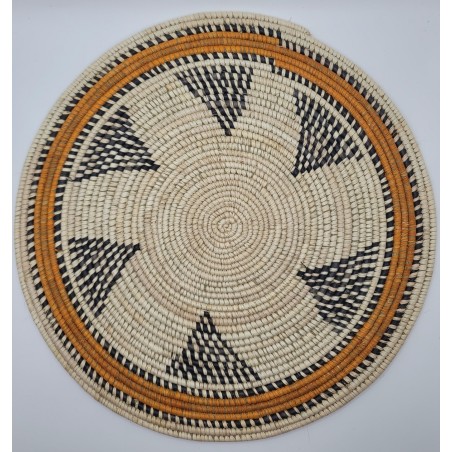 artisanat guinéen, Fouta, décoration murale, dessous de plat, fait main, déco africaine, fibres naturelles, art africain, Guinée