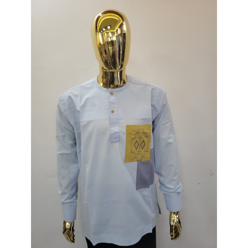 Chemises Africaines Homme Manches Longues – Signature | Atelier D’Assi