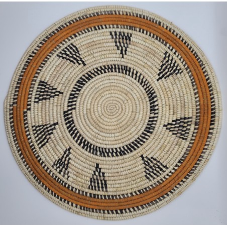 artisanat guinéen, Fouta, décoration murale, dessous de plat, fait main, déco africaine, fibres naturelles, art africain, Guinée