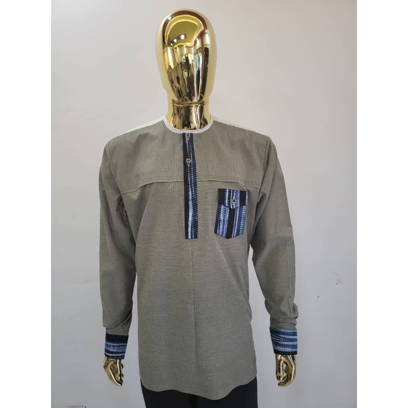 Chemises Africaines Homme Manches Longues – Signature | Atelier D’Assi