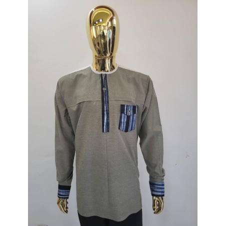 Chemises Africaines Homme Manches Longues – Signature | Atelier D’Assi