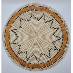 artisanat guinéen, Fouta, décoration murale, dessous de plat, fait main, déco africaine, fibres naturelles, art africain, Guinée