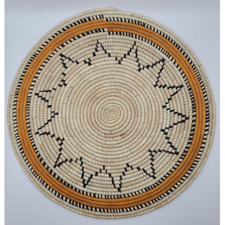 artisanat guinéen, Fouta, décoration murale, dessous de plat, fait main, déco africaine, fibres naturelles, art africain, Guinée